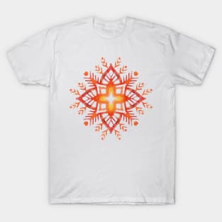 Watercolor Phulkari Graphics Digital Art Motif GC-128-03 T-Shirt